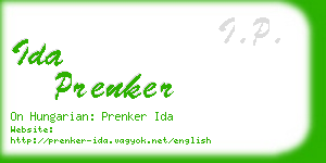 ida prenker business card